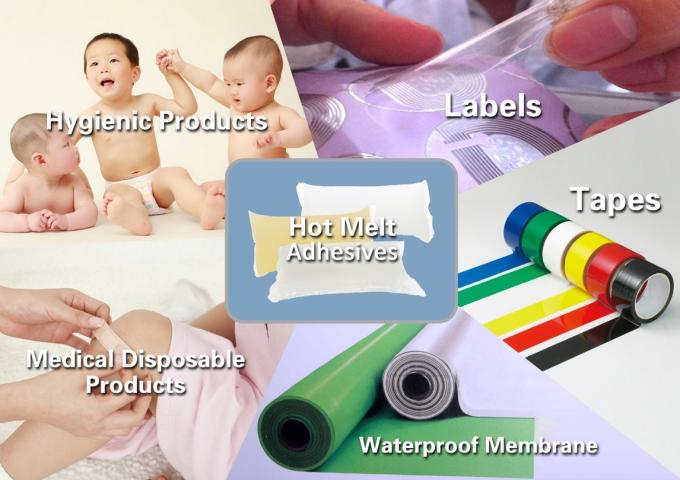 Bebek Bezi PSA Sıcak Eriyik Yapıştırıcı, İnşaat yapıştırıcısı, Wing Dot Sıcak Eriyik Malzemesi 0